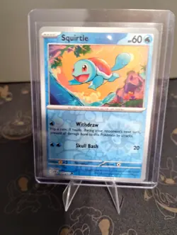 Pokemon Trading Card Squirtle 007/165 Scarlet & Violet Reverse Holo NM - Image 1