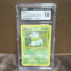 Bulbasaur Trading Card Game Classic 001/034 Holo CGC 10 2023. Pokemon TCG - Image 1