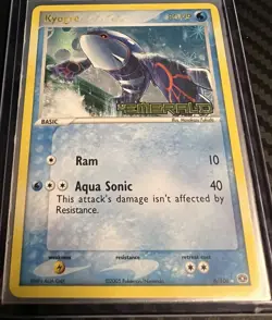 Pokemon Kyogre EX Emerald 6/106 Reverse Holo Rare 2005 Card 80HP Aqua Sonic - Image 1