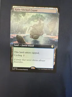 DDcards 🇨🇦 Mtg Magic Gathering Lorwyn Eclipse Borderless Rain-Slicked Copse - Image 1