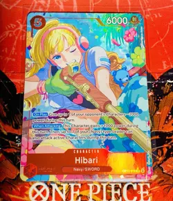 One Piece Hibari OP11-010 SR A Fist of Divine Speed Holo Alternate Art NM - Image 2
