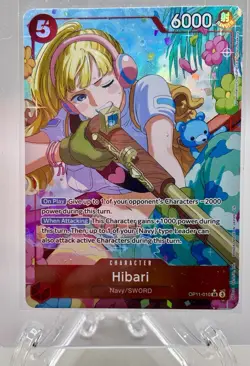 Hibari A Fist Of Divine Speed OP11-010 Alternate Art Foil One Piece TCG CLEAN👀 - Image 1