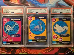 1999 Burger King Pokemon Cards (set of 3) Perforated PSA Graded! Vaporeon... - Image 1
