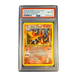 2000 Pokemon TCG Gym Challenge 1st Edition Holo Blaine's Charizard - PSA 8 - Image 1