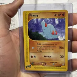 Phanpy 100/147 Aquapolis Set Pokemon Regular Common Vintage Nintendo Card LP+ - Image 1