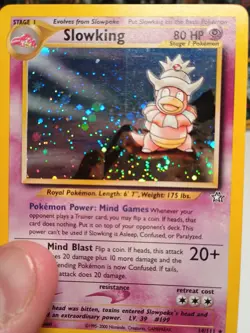 Pokemon TCG Slowking 14/111 Neo Genesis Unlimited Holo Rare LP+/NM - Image 2