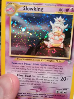 Pokemon TCG Slowking 14/111 Neo Genesis Unlimited Holo Rare LP+/NM - Image 3