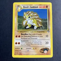 Brock's Sandslash 23/132 Gym Heroes Unlimited WotC 2000 Pokemon MP - Image 1