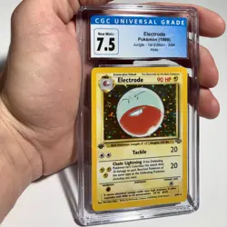 CGC 7.5 1st Edition Electrode Holo 2/64, 1999 Pokemon Jungle English - Image 1