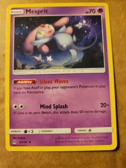 SM - Forbidden Light #42/131 Mesprit Pokemon Basic English Psychic LP - Image 1