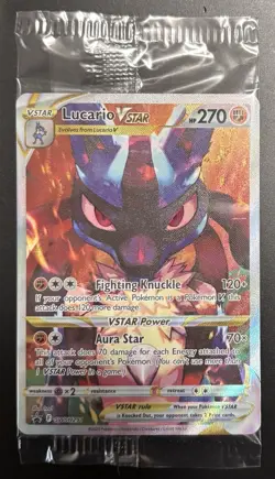 Pokemon Lucario VSTAR SWSH291 Crown Zenith ETB Black Star Promo Holo SEALED - Image 1