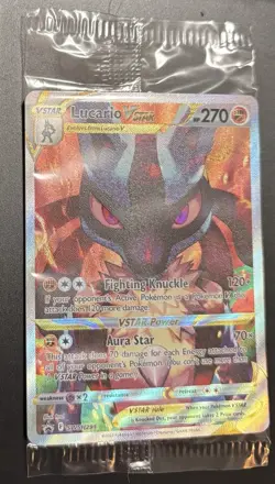 Pokemon Lucario VSTAR SWSH291 Crown Zenith ETB Black Star Promo Holo SEALED - Image 2
