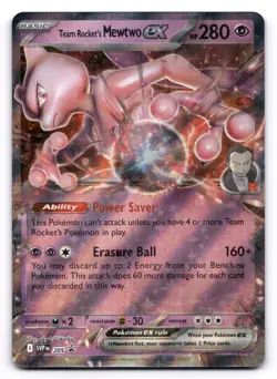 Team Rocket's Mewtwo ex NM 205 Sv: Scarlet & Violet Promo Pokemon TCG Holo - Image 1