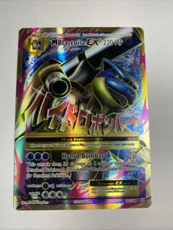 Pokemon TCG Mega M Blastoise EX Evolutions Full Art Ultra Rare Holo - Image 1