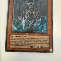 Yugioh Destiny Hero Dogma POTD-EN014 Ultimate Rare 1st Edition LP - Image 3