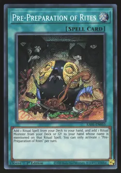 Pre-Preparation of Rites - RA01-EN055 - Secret Rare - 1st Edition Yugioh - Image 1