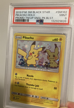 Pokemon Pikachu SM162 Sun & Moon Black Star Promo PSA 9 Mint - Image 3