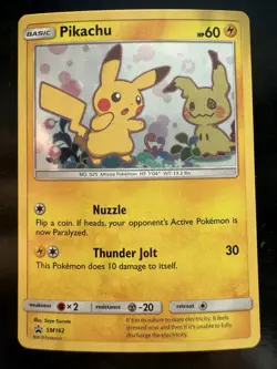 Pokemon Pikachu 2019 SM162 Holo Sun & Moon Black Star Promo (NM) - Image 1