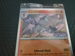 Pokemon TCG Phantasmal Flames Staff Stamped Prerelease Promo Sealed Set Of 4 MEP - Image 2