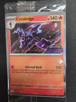 Pokemon Phantasmal Flames Prerelease Staff Promo Cards Sealed Set of 4 Sealed - Image 1