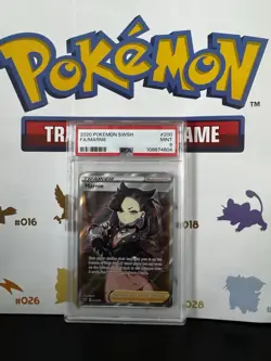 Pokemon TCG Sword & Shield Marnie Full Art Trainer 200/202 PSA 9 Mint - Image 1