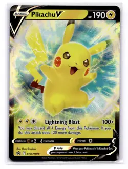 Pikachu V - Promo SWSH: Sword & Shield Promo Cards SWSH198 LP-NM - Image 1