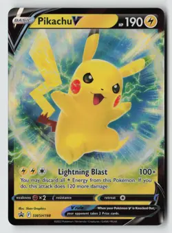 Pikachu V - SWSH198 SWSH: Sword & Shield Promo Cards Pokemon TCG NM - Image 1