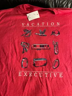 Croft & Barrow Vacation t shirt 2xl new w tags Mint red golf fishing hunting - Image 3