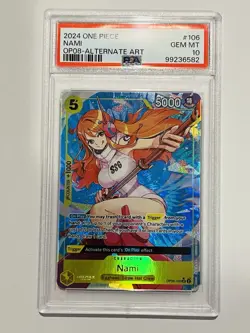 One Piece Two Legends - Nami SR Alternate Alt Art Parallel #OP08-106 PSA 10 ENG - Image 1