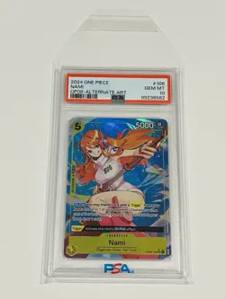 One Piece Two Legends - Nami SR Alternate Alt Art Parallel #OP08-106 PSA 10 ENG - Image 3
