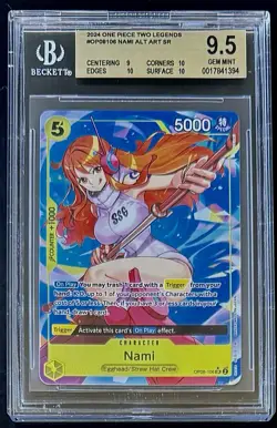 BGS 9.5 One Piece OP08-106 SR* Nami Alt Art - English - Two Legends - Graded - Image 1