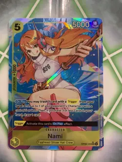 Nami OP08-106 SR Parallel Alt Art Two Legends One Piece TCG English NM - Image 1