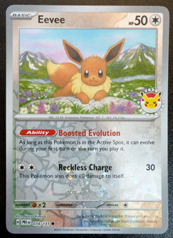 Eevee 074/131 Pokemon Day Stamped Promo Reverse Holo Pokemon Card - Near Mint - Image 1