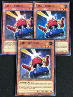 YUGIOH CARD TROOPER AP05-EN004 SUPER X3 LIGHT PLAY - Image 1