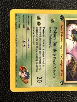 Koga's Arbok 25/132 Gym Challenge Rare Pokemon Card NM 1st Edition - Image 3