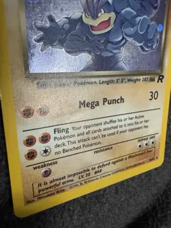 Pokemon TCG Dark Machamp Holo Rare TCG Vintage Card 10/82 (swirl) MP - Image 2