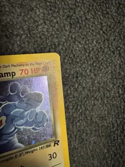 Pokemon TCG Dark Machamp Holo Rare TCG Vintage Card 10/82 (swirl) MP - Image 5