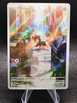 Pokemon TCG Litleo IR 139/132 Illustration Rare Pokemon Card Mega Evolution - Image 1