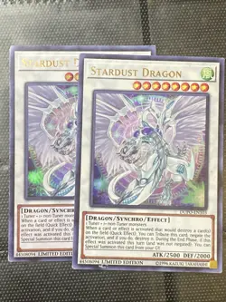 1x Yugioh Card TCG Stardust Dragon DUPO-EN103 Ultra Rare Holo Limited Edition LP - Image 1