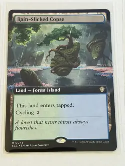 Rain-Slicked Copse Extended Art Lorwyn Eclipsed Commander 43 - Image 1