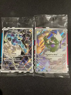 Pokemon Center Stamped Thundurus And Tornadus SV Sealed Promo 209 & 210 - Image 1