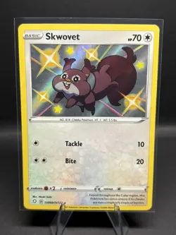 Pokemon TCG Skwovet SV099/SV122 Shining Fates Shiny Vault Holo Near Mint - Image 1