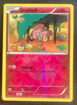 Snubbull 68/124 Pokemon Fates Collide Reverse Holo Common TCG LP - Image 1