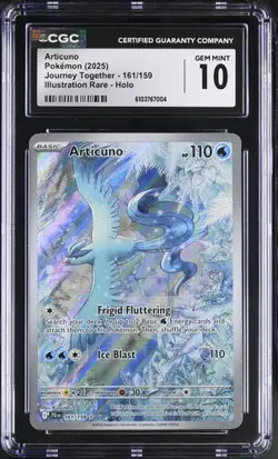 Articuno *CGC 10* Illustration Rare *Journey Together* #161 *2025* Pokemon - Image 1
