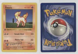 Ponyta Shadowless 1st Ed. Pokemon Base Set #60 1999 - Image 3