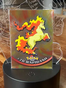 Rapidash #78 Holo Pokemon Topps 1999/2000 TV Animation Blue Logo Series 1 - Image 1