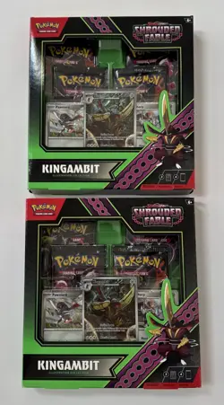 🚨Lot of 2🚨 Pokemon Shrouded Fable Kingambit Illustration Collection Box New - Image 1