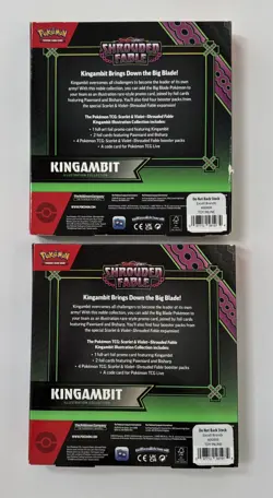 🚨Lot of 2🚨 Pokemon Shrouded Fable Kingambit Illustration Collection Box New - Image 2