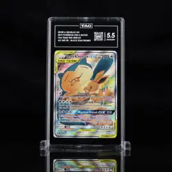 TAG 5.5 Eevee & Snorlax GX SM169 Black Star Promo Sun & Moon Tag Team Tin Komiya - Image 4