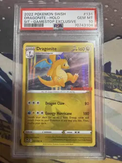 Dragonite 131/195 PSA 10 GameStop Exclusive Stamp Pokemon Slab - Image 1